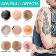 Tattoo Cover Up Concealer Makeup Waterproof,Tattoo Concealer,3 Colors Tattoo Cover Up,Cover Tattoos, Scars, Dark Spots, Vitiligo and Other Blemishes