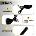 thumbnail image 2 of 3x24 Inch Auger Drill Bit for Planting - Easy Planter Garden Auger - Bulb & Bedding Plant Augers - Post Hole Digger for 3/8”Hex Drive Drill, 2 of 7