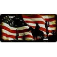 thumbnail image 2 of 212 Main LP-8541 6 x 12 in. Cowboy on American Flag Metal License Plate, 2 of 2