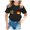 Black, variant on FhsagQ Tops Shirts for Girls 8-10 2024 Children's European Cup Fashion Team Printed Short Sleeve Round Neck Top T Shirt Christmas Shirts for Girls 12-14 Shirts for Girls 14-16 12-13 Years