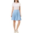 thumbnail image 2 of INSPIRE CHIC Women's Suspender Skirt Detachable Strap A-Line Lantern Skirt XS Blue, 2 of 6