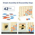 thumbnail image 3 of RayChee Premium Giant 4 in a Row Connect Games, Wooden Connect Four Game Jumbo, Connect 4 Giant Yard Game w/42 Pcs Chips, Durable Carrying Bag & Quick-Release Lever for Family (Solid Wood Set), 3 of 7