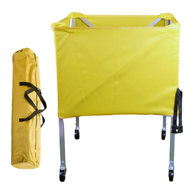 Carrito para pelotas deportivas Strade Fareast Limited plegable amarillo