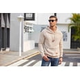 thumbnail image 6 of COOFANDY Men's Casaul Sweatshirt Long Sleeve Drawstring Knit Waffle Solid Hoodies for Men Slim Fit, 6 of 6
