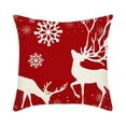 thumbnail image 4 of Jusqu'à 65 % de Réduction sur Housse de Coussin de Noël SMihono, Forme Flocon de Neige, Forme Père Noël Élan, Rouge Classique de Noël, 4 of 6