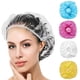 thumbnail image 2 of Gorro de ducha desechable de plástico de 100 piezas; Gorro de ducha para teñir el cabello; Gorro de salón de belleza de plástico, 2 of 7