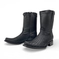 thumbnail image 4 of The Western Shops Men’s Leather Midcalf Petatillo Western Boot, Dubai Square Toe With Full Side Zipper, 4 of 5