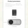 thumbnail image 2 of Wosthever Reloj despertador digital Superficie del espejo Compatible con Bluetooth 5.0 Altavoz de radio Suministros multifuncionales para el Type2 NO2, 2 of 6