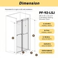 thumbnail image 5 of Frameless Double Sliding Shower Door 44-48 "W x 74" H, 5/16 "(8mm) Tempered Glass, Explosion Proof Film, Stainless Steel Handle, Square Tube Track, Brushed Nickel, 5 of 20