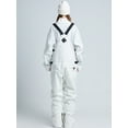 thumbnail image 2 of Hotian Women Insulated Ski Snow Bib Pants Outdoor Snowboarding Cargo Overalls for Winter Sports White XL, 2 of 7