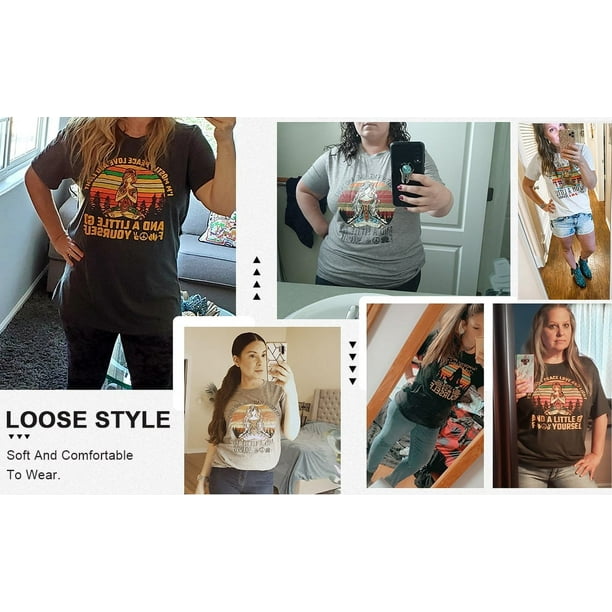 Funny Graphic T-Shirt For Women - 'I'm Mostly Peace Love And Light' Tee