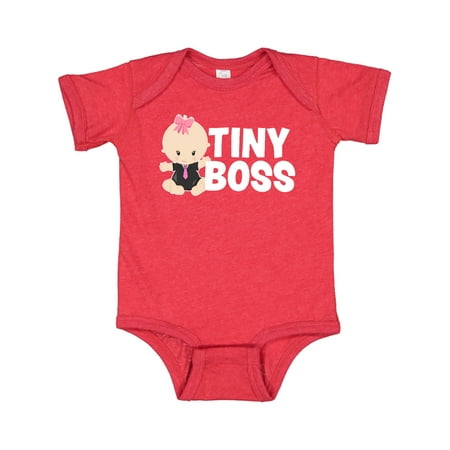 

Inktastic Tiny Boss with Baby in Suit Gift Baby Girl Bodysuit