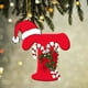 thumbnail image 1 of Colgante de árbol de Navidad de acrílico 2D con letras | Juego de 26 adornos con iniciales del alfabeto para decoración navideña, 1 of 6