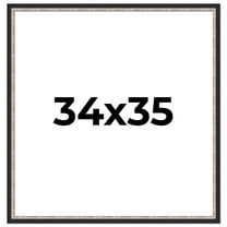 34x35 Frame Silver Real Wood Picture Frame Width 1.25 Inches | Interior Frame Depth 0.75 Inches |