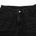 thumbnail image 5 of ZGRBOU Women's Wide Leg Capri Jeans High Waist Straight Stretchy Jeans Summer Casual Denim Capris Pants with Pockets, 5 of 7
