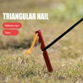 thumbnail image 3 of Bienvenido Ultra-Lightweight Triangular Nails w/ Reflective Cord, Durable 3-Rib Metal Stakes for Camping & Hiking Aluminum Tent Stakes, 10-Pack, 3 of 5