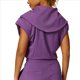 thumbnail image 2 of Conjuntos Cortos de Chándal de Verano con Media Cremallera para Mujer Uva Morada L, 2 of 9