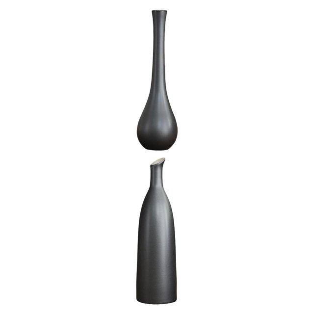 2 jarrones de cerámica modernos para flores, decoración de interiores y oficinas. Estilo D