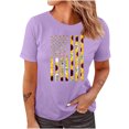 thumbnail image 2 of Qiopertar T-Shirt Mode Décontracté Imprimé Col Rond Manches Courtes Ample Pull Grandes Économies de Vacances! Moins de 5$ jusqu'à 90 % de Réduction, 2 of 4