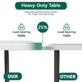 thumbnail image 2 of HOUSNIFLEX 6FT Folding Table, Heavy Duty Portable Table, Waterproof HDPE, Foldable for Picnic, Party, Camping, Dining, BBQ, Indoor & Outdoor, White, 2 of 9