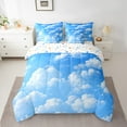 thumbnail image 2 of Erosebridal Blue Sky Bedding Sets Twin Size,White Clouds Comforter Sets with Sheets,Bedroom Decor,Reversible,7pcs, 2 of 5