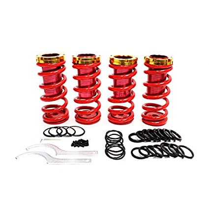 Fit 93-97 Del Sol Red Gold Adjustable Suspension Lowering Coilover Spring Kit