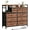 Tiger stripes, variant on 39" Fabric Drawer Dresser, Modern Dresser with Charging Station, Chest of Drawers with 9 Drawers and Shelf, Tv Stand Dresser for Bedroom, Living Room, Hallway, Pink