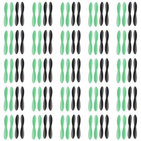 HobbyFlip Propellers Blades Black Green Set of 4 Props H107-A36 Compatible with X-Drone Nano H107R 25 Pack