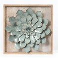 thumbnail image 1 of Luxen Home WHA527 Green Metal Flower in MDF Frame Wall Decor, 1 of 1