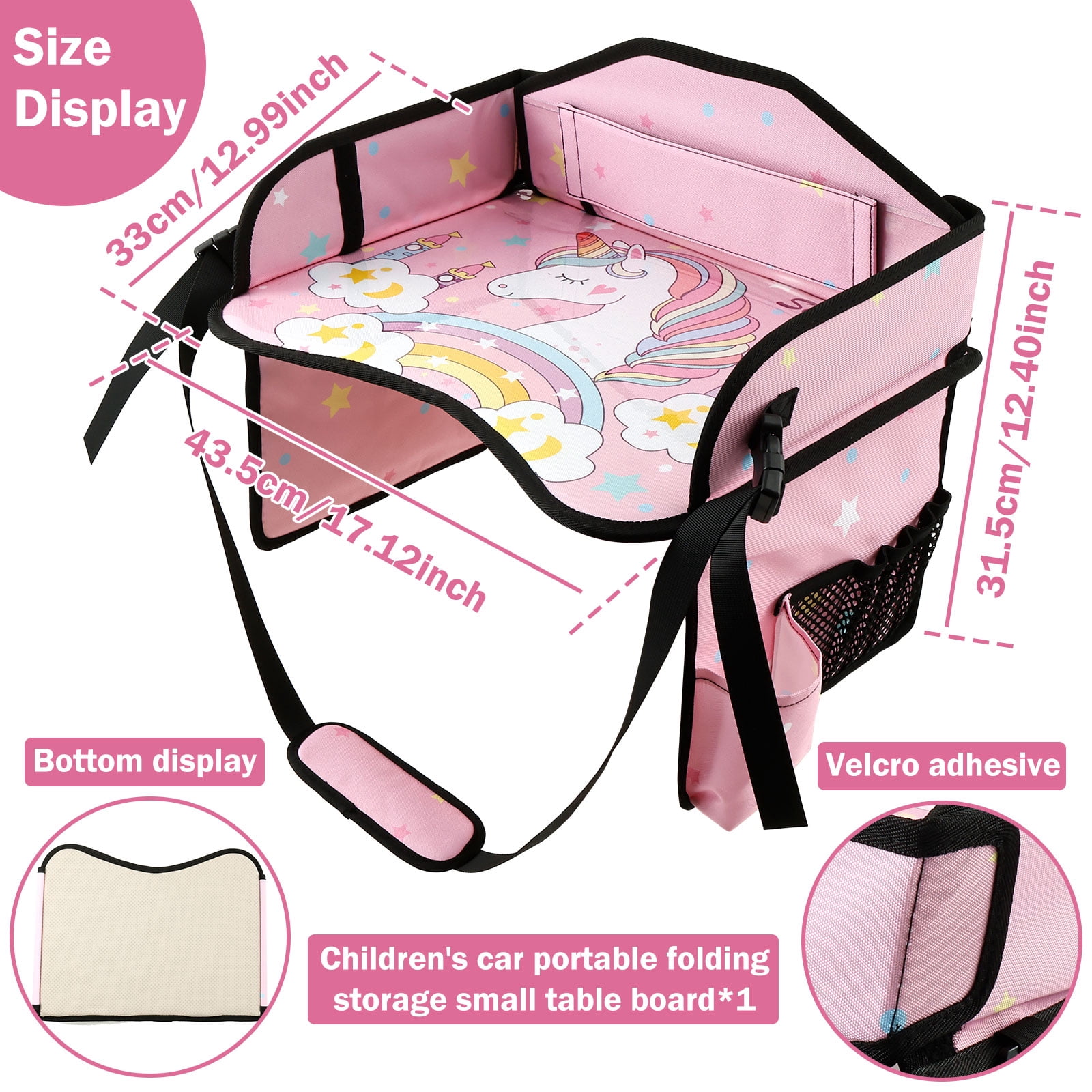 LINFANG Enduring Car Seat Tray Portable Kid Travel Table Multifunctional Car Seat Tray Table for Children Road Trip Activity Kid Travel