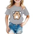 thumbnail image 2 of ibiyuan Shirts for Girls 10-12 Holiday Short Sleeve Girls T Shirts Size 12 Graphic Print Toddler Girl Tops 5t Crewneck Tees Loose Fit Summer Outfit,2-3 Years, 2 of 3