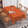 thumbnail image 4 of Orange Table Cloth, 60x84 Inch Rectangle Polyester Fabric Tablecloth Thick,Wrinkle Resistant Washable Reusable Table Cover for Dining Picnic Outdoor Camping Anniversary Party Decoration, 4 of 7