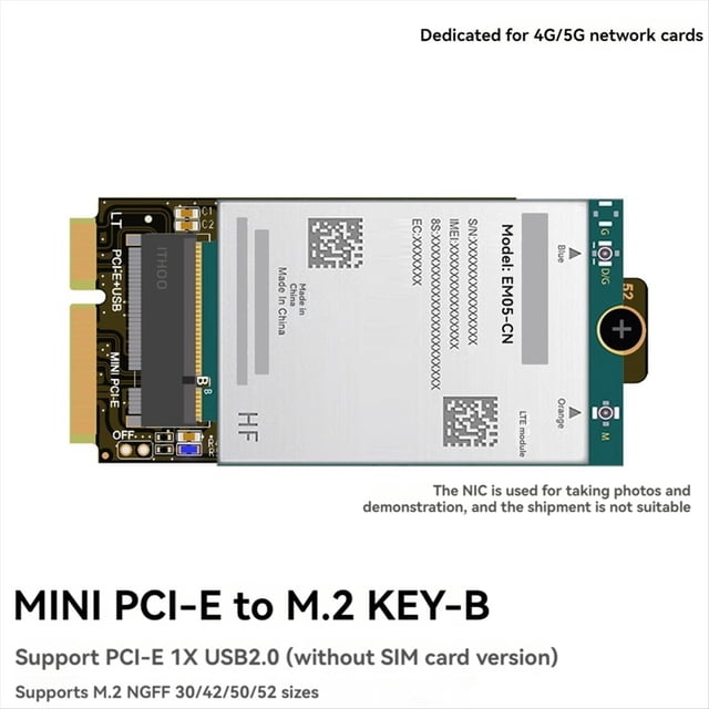 Tarjeta Adaptadora MPCIE A KEY-B Ranura de Expansión MINIPCI-e A M.2 NGFF Tarjeta Adaptadora NIC Interfaz WIFI A Tarjeta Adaptadora M B