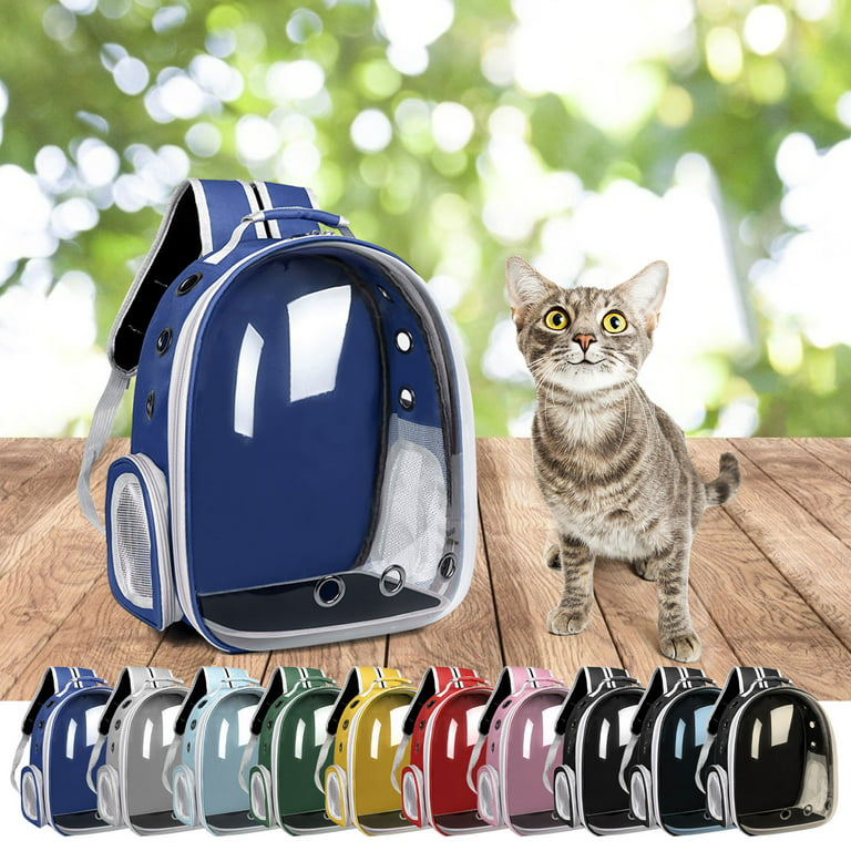 Back Expandable Cat Backpack Carrier, Fit up to 12 lbs, Hard Shell Window  Pet Carrier Backpack for Cat and Small Puppy