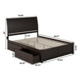 thumbnail image 5 of AFI Portland King Wood Platform Bed with Footboard and Storage Drawers, Espresso, 5 of 7