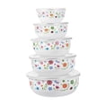 thumbnail image 2 of Tnarru 5 Pieces Mixing Bowl Set Fruits Salad Bowl Rice Bowl Multipurpose with Lids Food Storage Container for Food Biscuits Pancakes Floral, 2 of 8