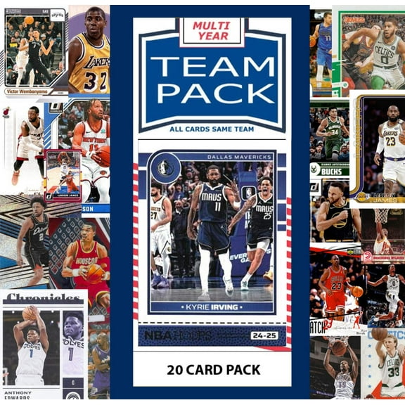 20 Card Multiyear Team Pack Dallas Mavericks 2025 2026 2024 Topps Panini Irving Doncic