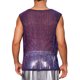 thumbnail image 3 of INSPIRAR CHIC Top sin mangas brillante para hombres, camiseta de fiesta de cuello redondo, transparente, con brillo, chaleco T-shirt XL azul rojo, 3 of 5