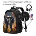 thumbnail image 2 of Honeii Romantic Flower Astronaut Couple for Travel Laptop Backpack, Business Laptops Backpack with USB Charging Port, College High School Computer Bag for Men Women, 2 of 7
