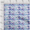 thumbnail image 2 of oneOone Viscose Jersey Blue2 Fabric Abstract Zigzag Craft Projects Decor Fabric Printed By The Yard 60 Inch Wide, 2 of 4