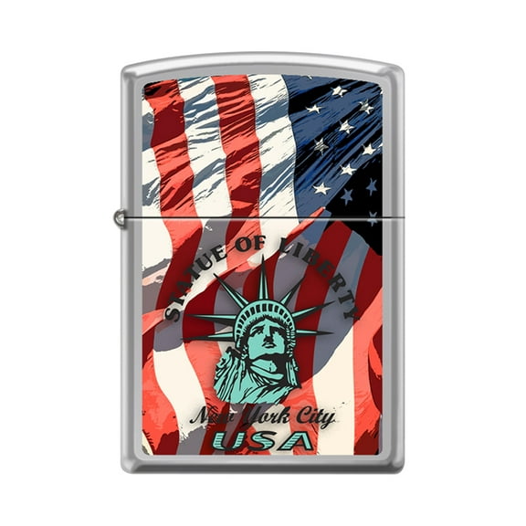 Zippo 15517 Statue NYC USA Waving Flag
