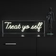 thumbnail image 5 of Treat Yo Self 20" Contemporary Glam Acrylic Box USB Operated LED Neon Light, Yellow, 5 of 6