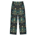 thumbnail image 2 of FORMRS Kids Pajama Pants with Pockets Size 6-8Y Boys Lounge Sleep Bottoms, Gold Peacock Pattern, 2 of 8