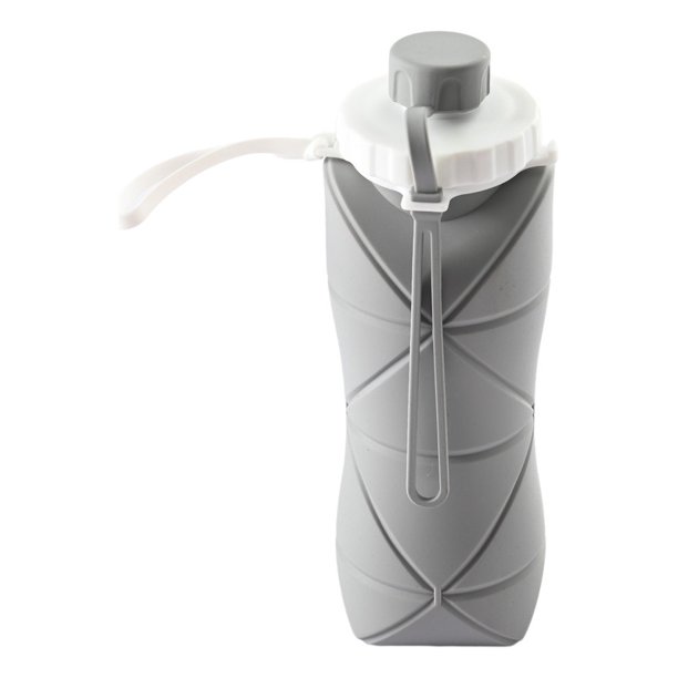 Botella de agua plegable portátil de silicona de 600 ml para té al aire libre
