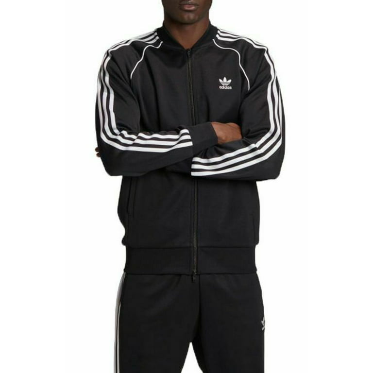 (L) GF0198 Adidas Track Black Classics Jacket AC157 Polyester/Cotton Originals Men\'s