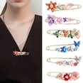 thumbnail image 1 of enjoywould Brooch Badge Flower Grace Rhinestone Inlay Electroplating Temperament Clothing Matching Colorfast Women Badge Pin Accessories Clothing Accessories, 1 of 5