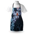 thumbnail image 3 of Fractal Apron Vibrant Flower Pattern Computer Art Featured Futuristic Ornate Petals Graphic, Unisex Kitchen Bib Apron with Adjustable Neck for Cooking Baking Gardening, Blue Purple, by Ambesonne, 3 of 3