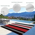 thumbnail image 6 of Outdoor Rug 4x6 ft Abstract Red Black White Striped Waterproof Outdoor Patio Rug Mat Non Slip Outside Area Rugs Carpet for RV,Camping,Porch,Deck,Pool,Balconybackyard,Minimalist, 6 of 9