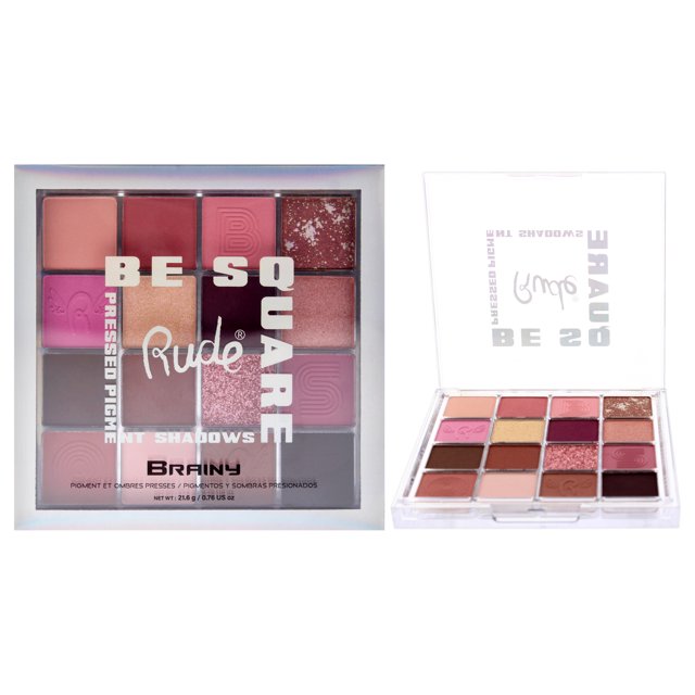 Pigments et Ombres Pressés Be Square - Brainy par Rude Cosmetics pour Femmes - 0.76 oz Maquillage