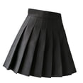 thumbnail image 4 of Falda plisada Mini uniforme de colegiala de tenis de cintura alta con pantalones cortos, negro, XL Vogacara AP001094-09, 4 of 7